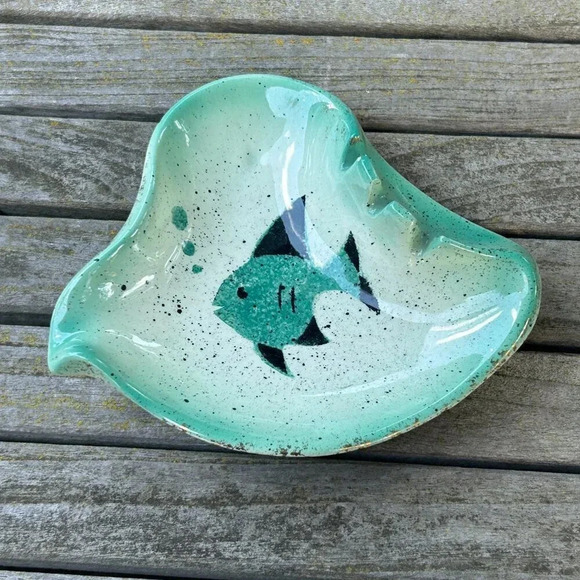 Vintage Stagg’s of California Pottery Mid Century Abstract Fish Ashtray - Picture 8 of 8